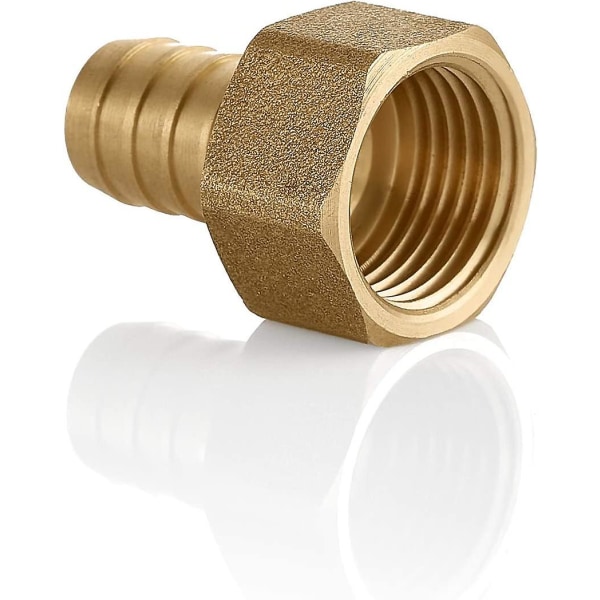 Massiv messing slangehale konnektor med modhager til Bsp hungevind. Dam/pool/slange rør adaptere 14 mm til 1/2\" Bsp gevind