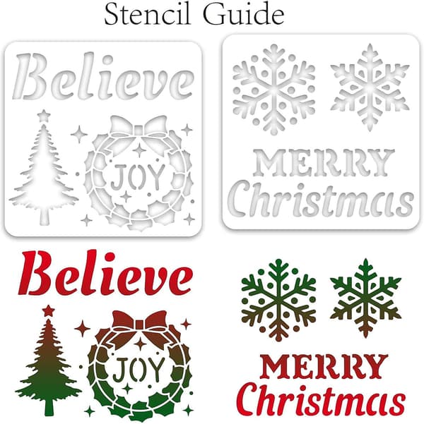 Julesentimenter Stempler, Die og Stencils Sæt - Kortfremstilling og Scrapbooking Kit