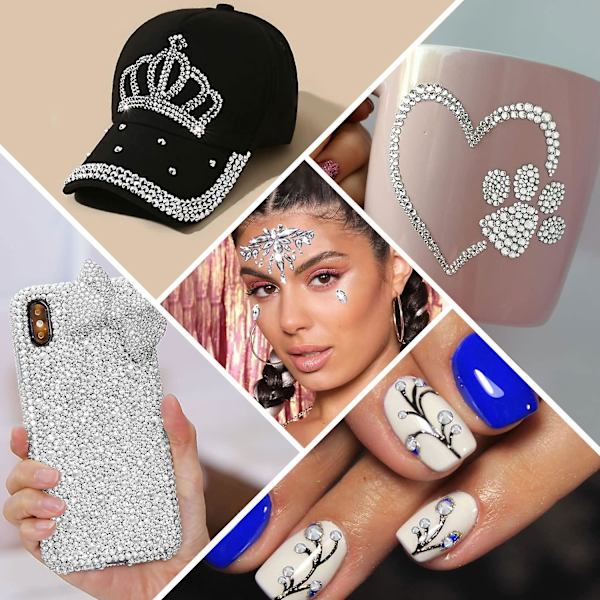 Nagelkonst Strass Nail Gemstones, För Diy Craft Makeup Dressup Manikyr Dekoration Style 6