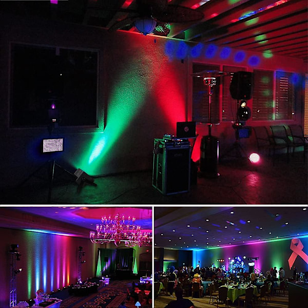 RGB 36 LED Scenebelysning Lydaktivert - Par Lys med DMX-kontroll, 7 moduser