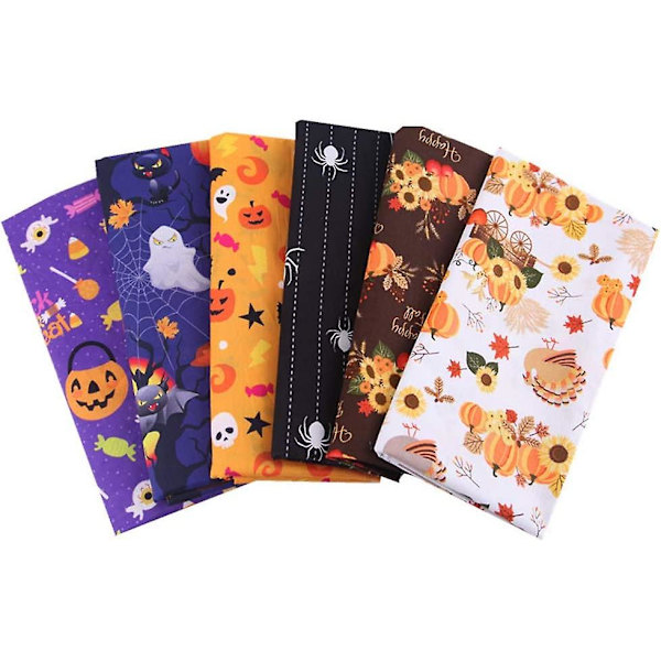 6 stk. jule stof 98*98 Fat Quarters Quilte stof pakke Bomuldsstof til quiltning syning patchwork Style 1
