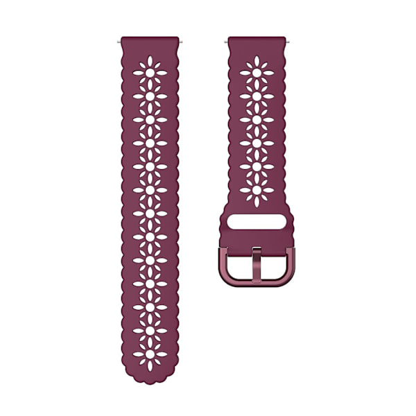 Silikoninen ontto luumu-kukka ranneke Samsung Galaxy Watch 5 40mm/44mm/Watch 5 Pro 45mm -kelloon Wine Red