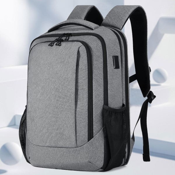 2023 Ny Business Laptop Ryggsekk Anti Tyveri Ryggsekker Vannavstøtende Hverdagssekk For Menn & Kvinner Grey