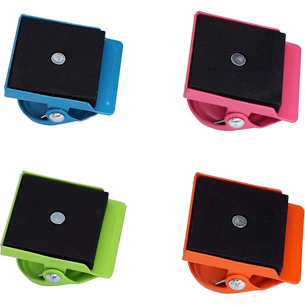 16 Färger Multi Color Metall Magnetklämmor, Magnetisk Kylskåp Whiteboard Vägg Memo Anteckningsklämma
