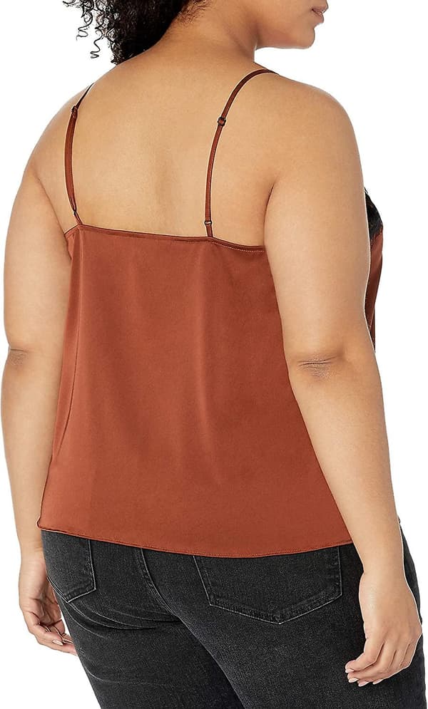 Dam Natalie V-ringad spetskantad camisole-linne Tortoise Shell XL