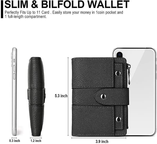 Damepung Lille Læder Bifold Multi Mini Kortholder Organizer Designer