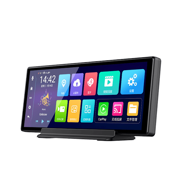 Bilvideospelare för Android-system 10.26\" HD-skärm med stöd för Carplay & Android Auto, GPS, WiFi, DVR-inspelning