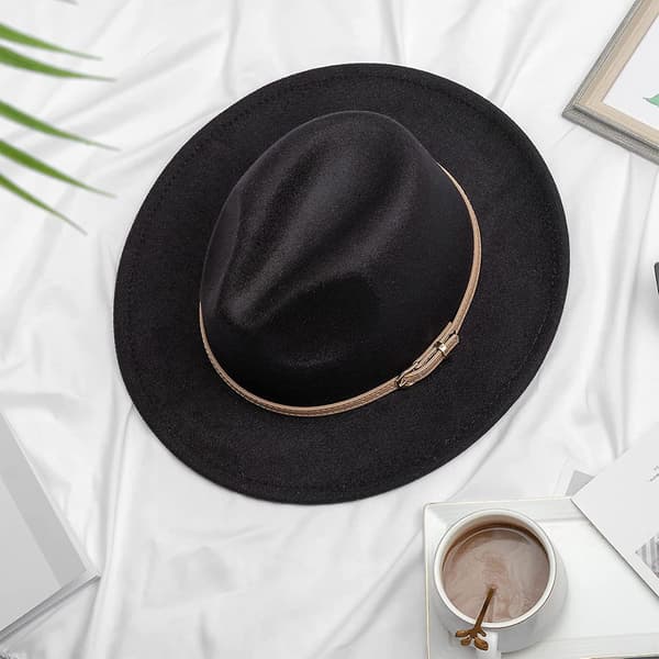 Dam Straw Panama Hat Fedora Strand Solhatt Bred Brätte Straw Roll Up Hat Upf 50+ Black