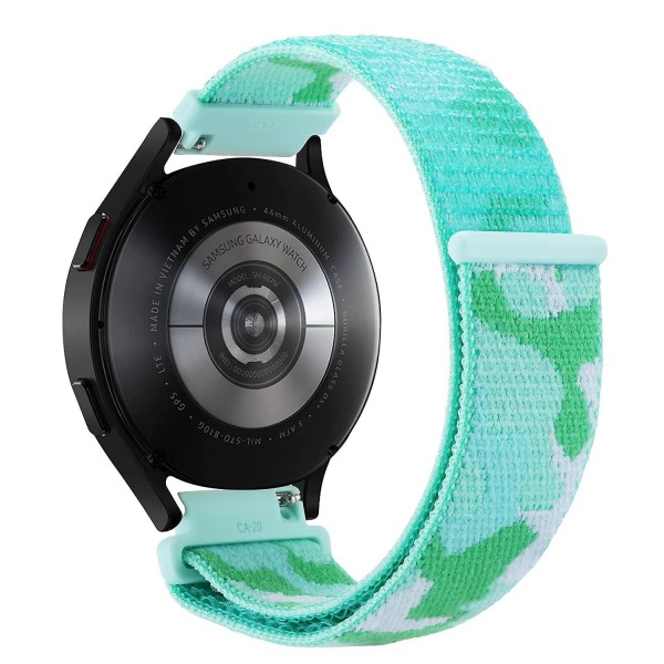 22mm Camouflage Nylon Säädettävä Ranneke Galaxy Watch 3 45mm/Huawei Watch GT3 Pro 46mm Light Green