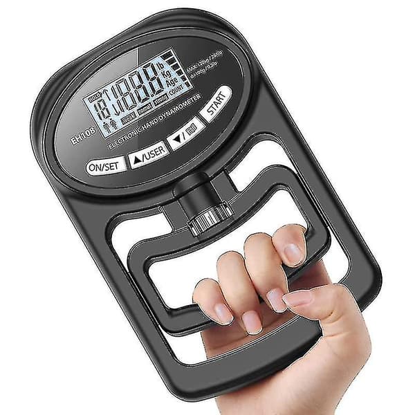265 Lb/120 Kg Hand Dynamometer Grip Trainer, Svart