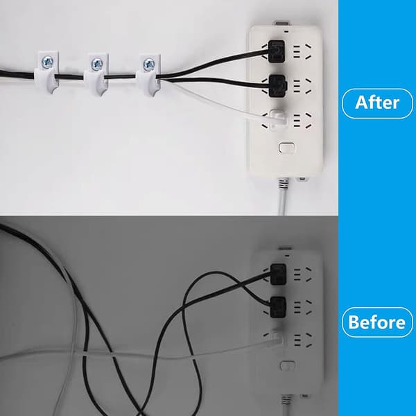 Wire Shelf Loop Clips - 20 stk. Hvite Nedveggklips for Garderobehyller