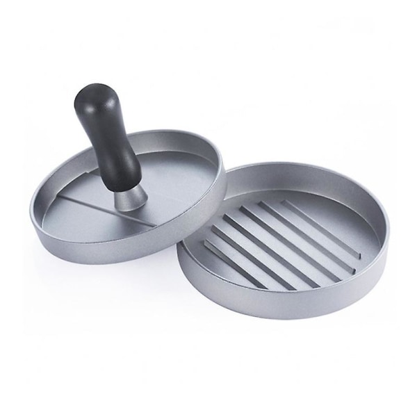 Köttpressar - Non-stick burgarpressar, idealiska för grillning, picknick, hemmafest, hamburgare, bacon, korv (silver)