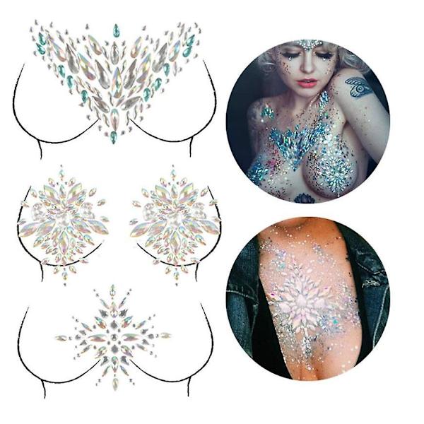 Halloween-teemainen tatuointitarra-setti, valaiseva kasvojalokivitatuointitarra, Cosplay 7