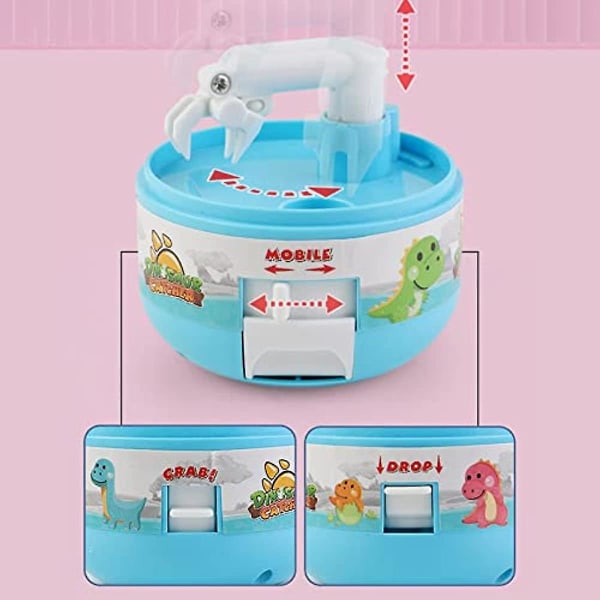 Xinjiashou Mini Kloautomat for Barn Miniatyr Dinosaurfigurer Gripeklo Automat Spill Mini Arkadespill Små Ting Premier Leker for 3 4 5 6 7 År Green