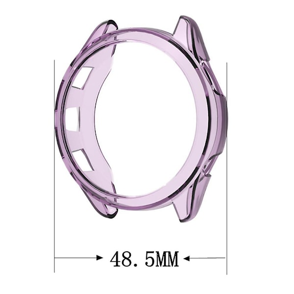 För Garmin Case 265 TPU watch Anti-kollision ihålig skyddsram Transparent Orange