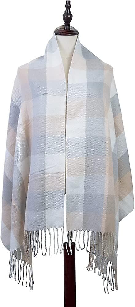 Vinter Skjerf Sjal Dame Oversized Tartan Rutete Skjerf Teppe Acsergery Gave