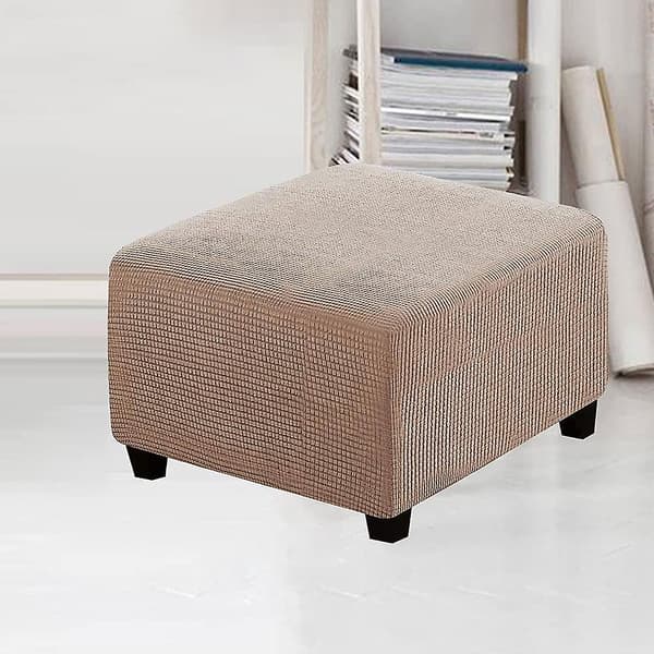 Ottomanöverdrag, Acsergery Jacquard rektangulära pallöverdrag, Acsergery mjuk elastisk botten halkfri present