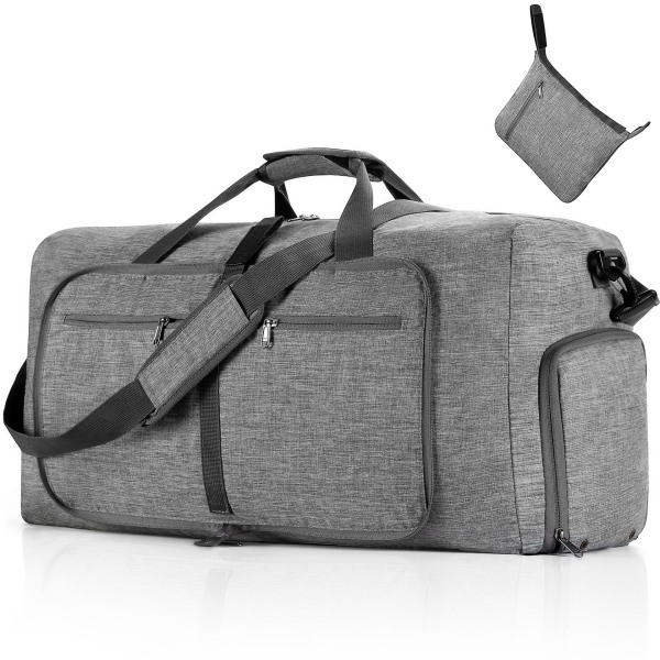 65L Packable Duffel Bag Med Skofack Neutral Resväska Vattentät Duffel Bag