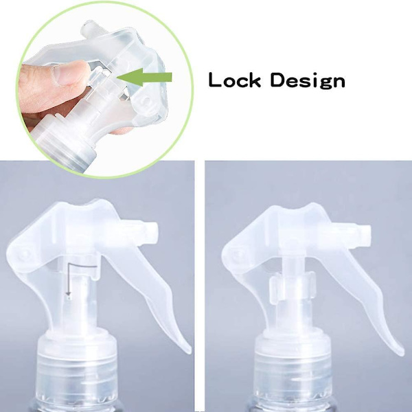 Sprayflaskor 200 ml, Acsergery Set med 2 tomma plastsprayflaskor för
