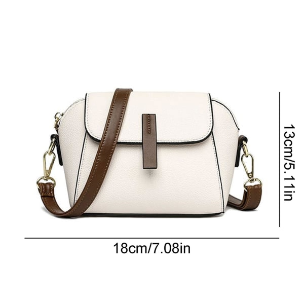 Ny Hot Lett Luksus Mykt Skinn Trendy Og Allsidig Crossbody Veske Messenger Bag For Kvinner White