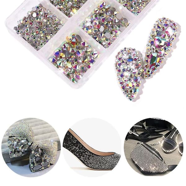 Flat Back Nail Art Krystallsteiner Krystall Flatback Steiner For Utsmykning style 2