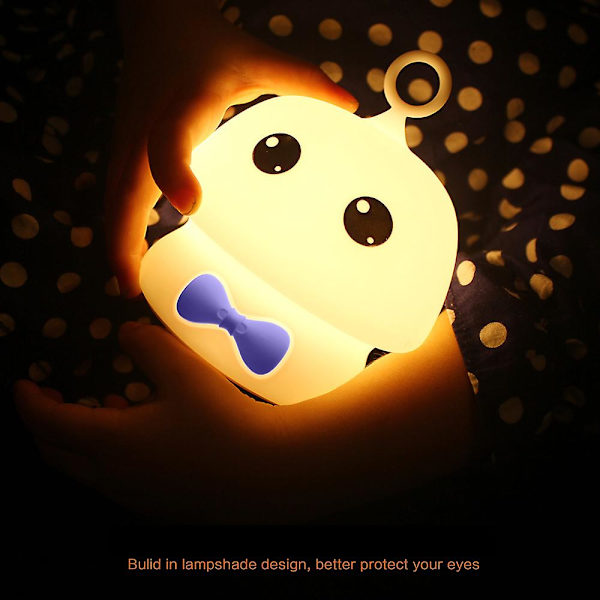 Svampnattlampa Usb Smart Kreativ Silikonbordslampa Svart Purple
