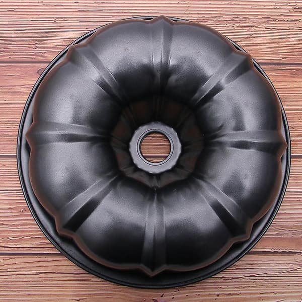 9 tommer Non-stick kageforme, 8 kopper Premium riflet kageforme til bagning, kraftig kulstofstål rørform bageform - 2 stk