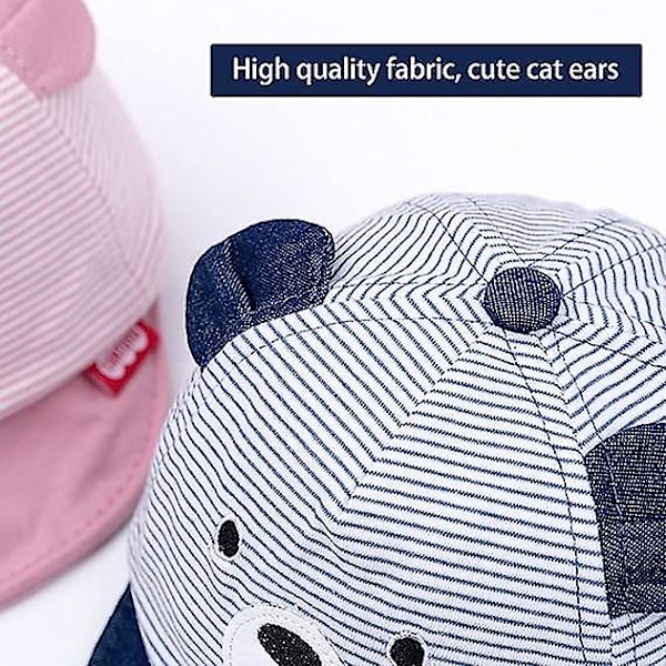 Solhatt för Babypojke Flicka, Mjuk Bomullshatt för Baby Småbarn, Barn Baseballkepsar för Liten Pojke Flicka Vår Sommar Solhatt
