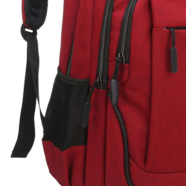 Ny ankomst Stor kapacitet Ryggsäck Herr Laptop Ryggsäckar Oxford Svart Solid High School Student Väskor Red