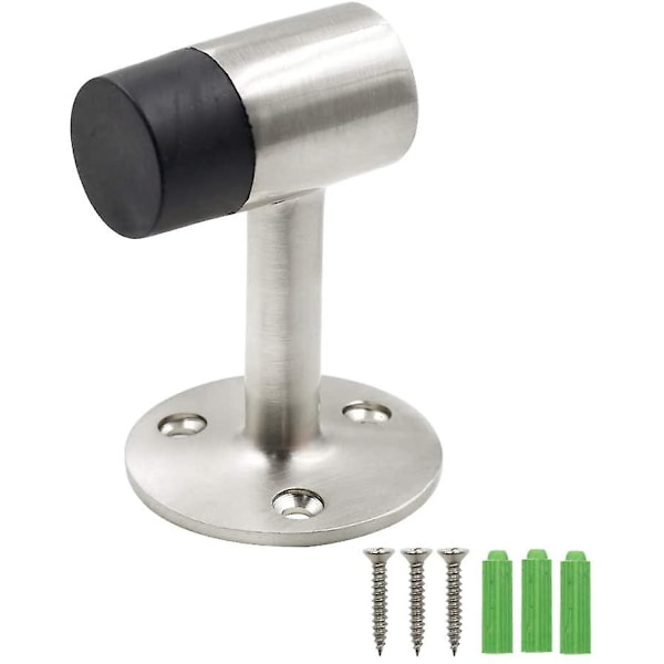 3 tommer / 75 mm Kraftig Gulvstopper, Dørstopper Rustfritt Stål Børstet Nikkel