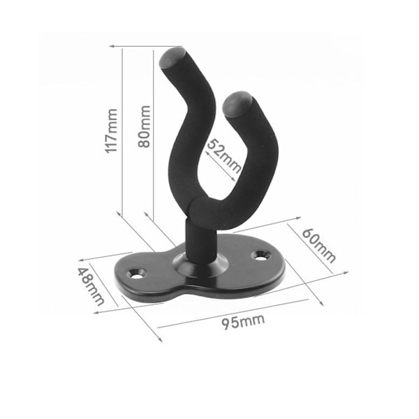 Väggmonterat gitarrställ för akustisk gitarr, elgitarr, klassisk gitarr, bas och ukulele (2-pack)