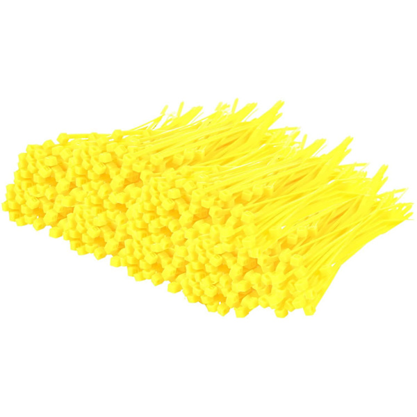 Små Lilla Kabelbinder, 100mm X 2.5mm, Bulkpakke Med 1000, 4\" Premium Nylon Yellow 200mmx2.5mm