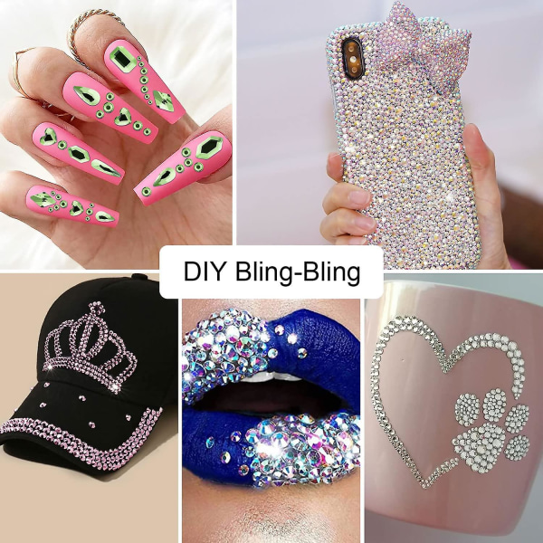 Nagelkonst Strass Nail Gemstones, För Diy Craft Makeup Dressup Manikyr Dekoration Style 12