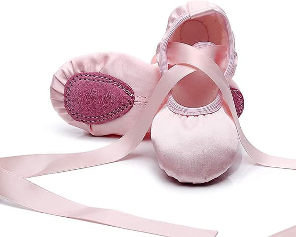 Balletsko til Acsergery piger, børn og voksne, split-sål, satin dansesko, gave