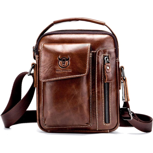 Vintage Herr Axelväskor Handväskor Läder Satchel Ryggsäckar Crossbody Väska Vattentät Crossbody Messenger Väska Business Axelväska Pojkens Påse Busi