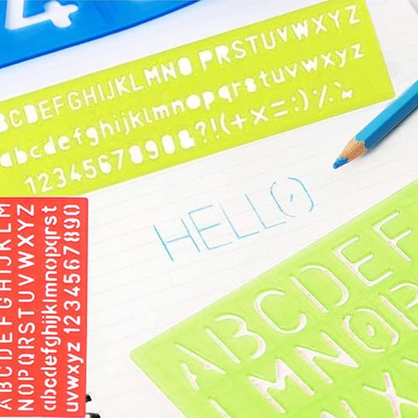 4 st Alphabet Bokstavmallar - DIY Målningsmall