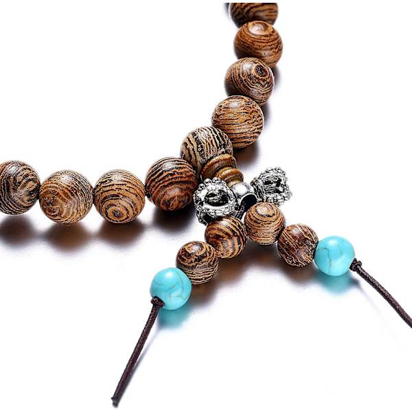 108 pärlor armband tibetansk buddhistisk buddha meditation naturträ mala bön