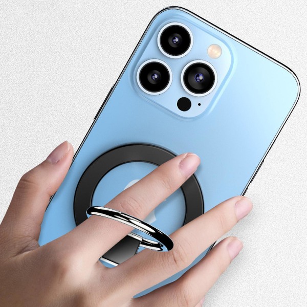 Magnetisk telefonringhållare, justerbart telefongreppsställ kompatibelt med Iphone 13 Blue
