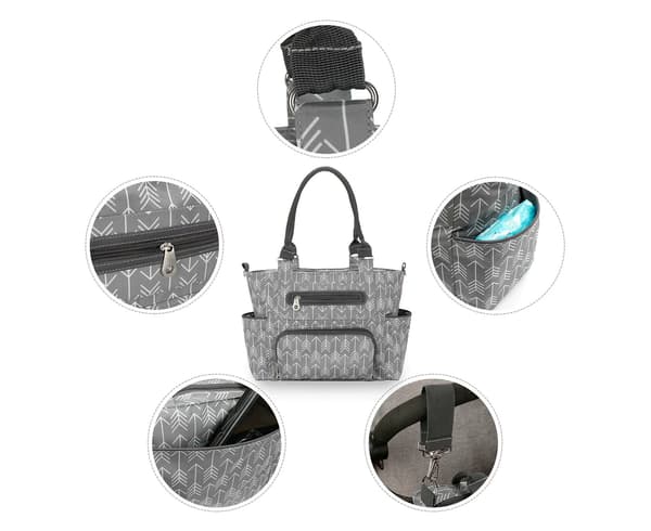 Skötväska Set Blöjväskor Barnvagnsväska Organizer Set beige
