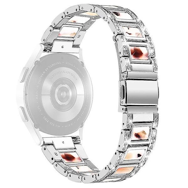 Urrem i rustfrit stål og resin til Huawei Watch GT 2 42mm/Watch 2/Honor Magic Watch 2 42mm Silver Nougat