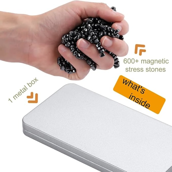 SeaPine Forest Magnet Balls Över 500 Mini Magnetic Putty Desk Fidget Toys för vuxna Magnetiska pärlor Skrivbordsleksaker för kontor med rektangulär låda