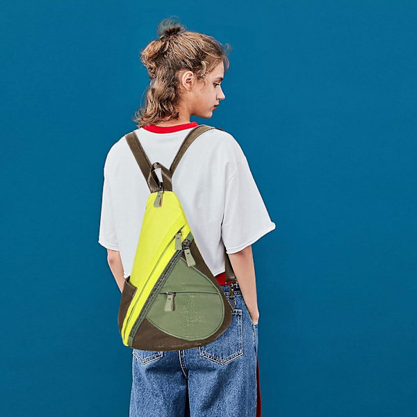 Nylon Sling Bag - Liten Crossbody Ryggsäck Axelväska Casual Dagryggsäck Multifunktionell Ryggsäck För Män Kvinnor