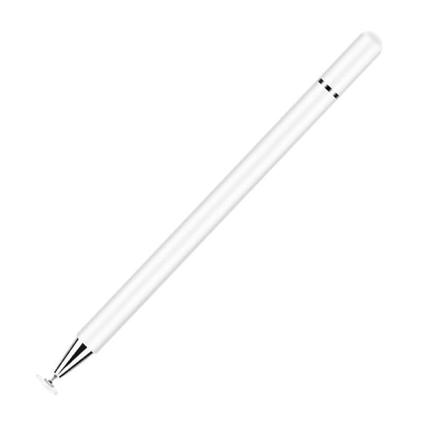 Gradient Passiv Stylus för Telefoner/Surfplattor Pekskärmar 2-i-1 Hög Precision Magnetisk Stylus Penna White