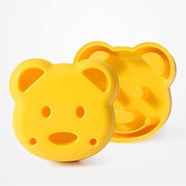 Sandwich Cutter, 2 udstikkere og forseglere til børn, tegneseriebjørn, brødudstikker til børns Bento Box