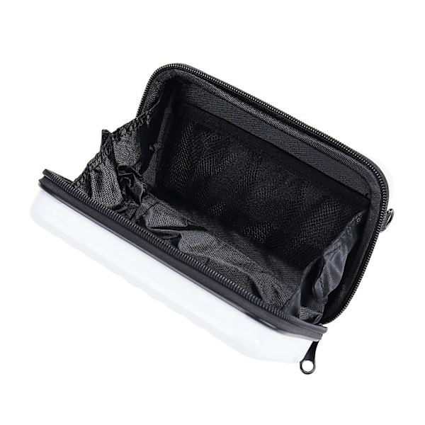 BAELLERY N1203 Mini Resväska Hård Skal Makeup Väska ABS+PC Bärbar Kosmetika Telefon Crossbody Väska White
