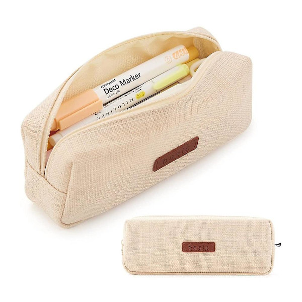 Pennehus Studenter Penne Pung Møntpung Kosmetiktaske Kontorartikler Organizer Beige
