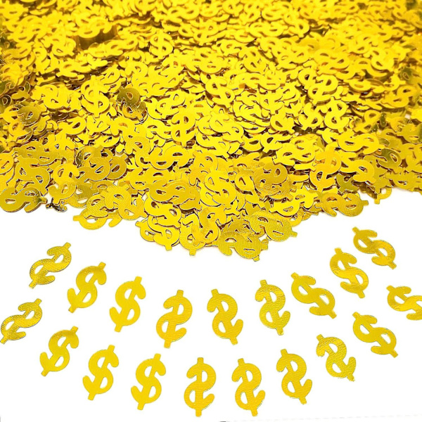 Konfetti Dollar Amerikansk Dollar Paljetter Bordmetallisk Folie Konfetti For Kasino Bryllup Bursdag Festival Festdekorasjon 45g (dollar Konfetti)