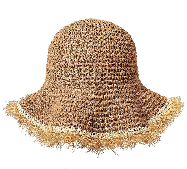 Dame Solhat Strandhat Frynset Hæklet Foldbar Stråhat Sommer Style 2