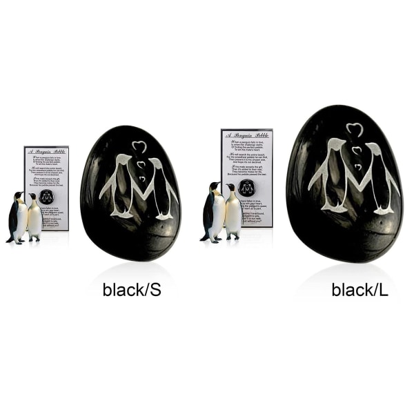 Nyligen positivitet Penguin Pebbl-e, Penguin Stone är den perfekta presenten till den enda kärleken black L