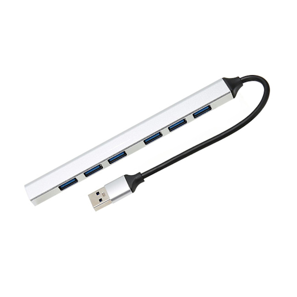 Usb3.0 Hub Bærbar Ultratynn Aluminium Multifunksjon 7 Porter Utvider Adapter Usb Datahub For Laptop